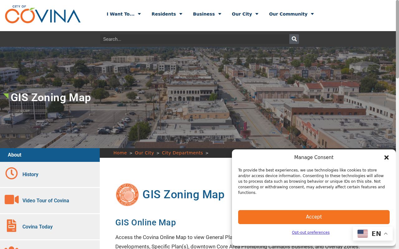 Covina residents directory GIS zoning and parcel map