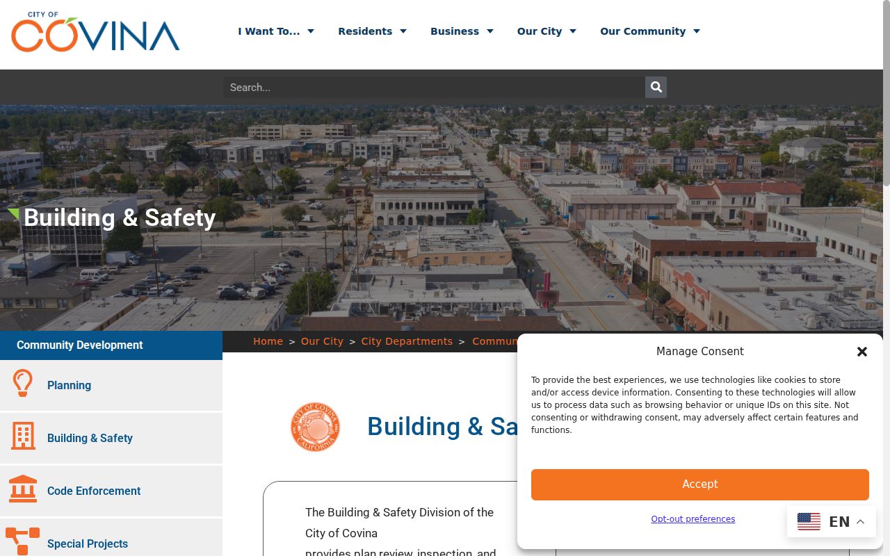 Covina street directory building permit and address records
