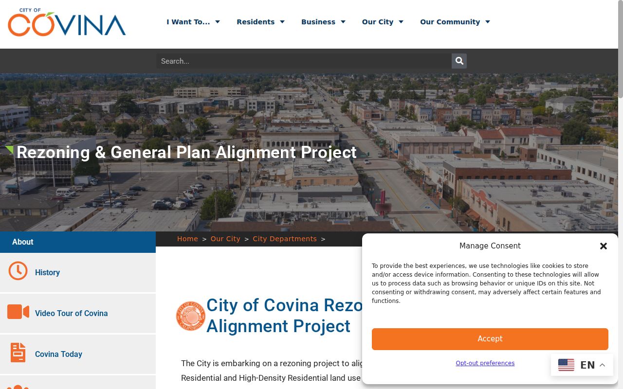 Covina street directory rezoning and assessor parcel map